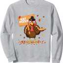 Funny Thanksgiving Turkey Eat Pizza Sweatshirt, M