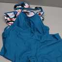 Zando Tankini Bathing Suits for Women Sport Women's Swimsuits Athletic Two Piece Swimsuit for Women Tankini Top with Shorts (6-8, Green Flower)