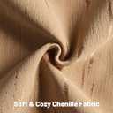 FUTEI Pack of 2 Chenille Decorative Throw Pillow Covers 24x24 Inch,Soft Embossed Striped Textured European Cushion Case,Modern Home Decor for Couch Bed Living Room,Bronze
