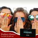 2 x Gold Silver Chrome Nail Powder, 6 Colors Holographic Unicorn Iridescent Nail Chrome Powder, Metallic Mirror Effect Light Gold Champagne Chrome Powder Palette Pigment Glitter for Nail Art