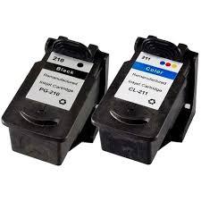 Canon Genuine Canon PG-210/CL211 HIGH Yield Ink Cartridge Value Pack, Black and Tri-Colour