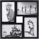 Malden International Designs Collage Picture Frame for Wall, Holds Four Photos : 2-6x4 and 2-4x6 Inch - Black Plastic, Wall Decor for the Home