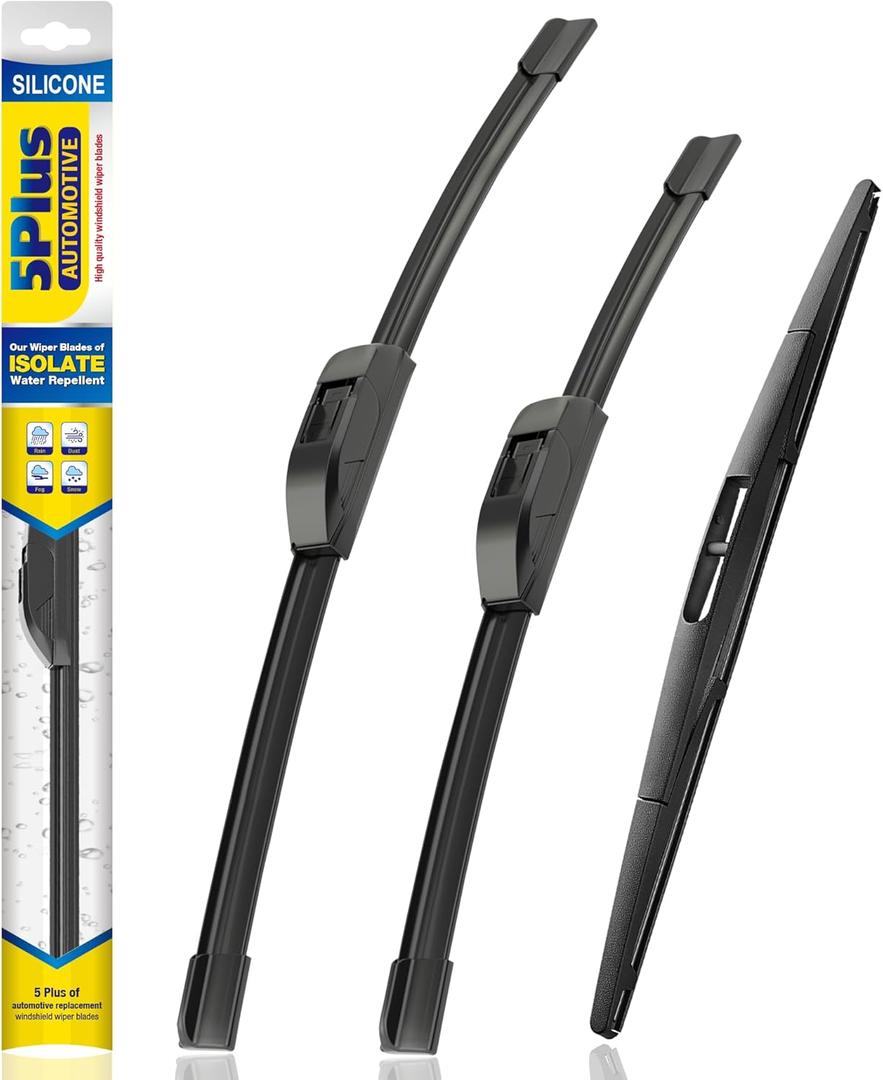 5 PLUS Silicone Windshield Wipers Replacement for 2014-2020 Acura MDX,2008-2014 Subaru Tribeca Wiper Blades(Set of 3),Automotive Replacement Windshield Wiper Blades For My Car-26"/20"/14"
