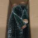 Yahpetes Christmas Trees 6 Pcs Artificial Bottle Brush Tabletop Trees Christmas Table Decorations for Xmas Holiday Party Decor (Green 6Pcs)