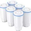 Upgraded Water Filter Replacement Fit for Zero Pitcher and Dispenser ZR-001 ZR-004 ZP-006 ZR-017, Five-Stage Filter System, Effectively Reducing Lead, Chromium, and Contaminants, Pack of 6, By BOGDA