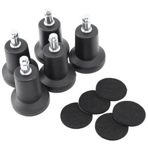 Replacement for Office Chair Without Wheels & Bar Stool, Fixed Stationary Caster Glide, 5-Pack
