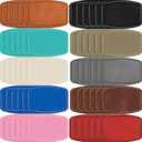 Dunzy 60 Pcs Blank Leatherette Hat Patches with Adhesive Rustic Rounded Rectangle Patch Faux Leather Patches for Hats Costumes Fabric Repair Sew Laser Supplies(Colorful,2x3inch)