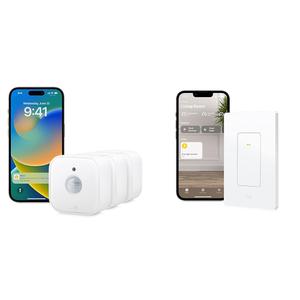 Eve 3-Pack Smart Motion & Light Sensor, Matter & Thread, IPX3, Automatic Activation, Apple HomeKit, Alexa, Google Home, SmartThings, White