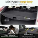 ZTGPMP Retractable Cargo Cover for Kia Sportage 2023-2026 | for Kia Sportage NQ5 LX/ EX/ X-Line AWD/ SX/ SX Prestige/ Sportage X-Pro/ X-Pro Prestige, Carbon Fiber Leather