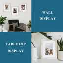 Hongkee 8x10 Picture Frame Set of 4, Made of Real Glass and Distressed White Wooden Frame, 8 by 10 Photo for Wall or Tabletop - Display Picture 5x7 with Mat or 8x10 Without Mat