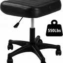 Ergonomic Adjustable Under Desk Footrest,Ottoman with Wheels, 21.65in*8.66in*20.47in