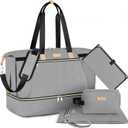 ITIEZY Diaper Bag Tote for Baby - Large Mommy Bag with Portable Changing Pad Pacifier Case, Hospital Bags Travel Baby Bag (B3-grey)