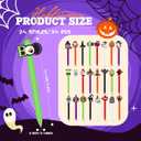 24 Pcs Halloween Pens Funny Pumpkin Skull Heads Ghost Bat Shape Pens Bulk Retractable Black Ink Halloween Birthday Party Gifts for Kids Students Office Supplies School Stationery