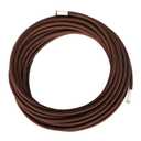 Helunsi 32.8ft Cloth Covered Lamp Cord, 18 AWG 2 Conductor Brown Vintage Electrical Cord Braided Electrical Wire, 18 Gauge Round Rayon Fabric Covered Wire for DIY Antique Industrial Lighting Project