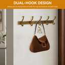 Wall Mount Coat Rack with Hooks, Wall Mounted Coat Rack Decorative Hanging Coat Rack Wall Mounted, Vintage Wall Mount Coat Hanger Rack Key Holder for Wall Hallway, Entryway, Bedroom, Living Room
