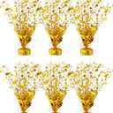 DIY Metallic Foil Spray Centerpiece Star Table Decoration, Gold Centerpieces for Tables Wedding Birthday Anniversary Graduation Christmas New Year Party Supplies Decor (6pc Gold)