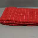 Homaxy 100% Cotton Terry Kitchen Towels(Red, 13 x 28 inches), Checkered Designed, Soft and Super Absorbent Dish Towels, 4 Pack