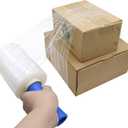 BOMEI PACK Clear Industrial Stretch Wrap Film 5" x 1000ft 2 Pack with Handle, 5" x 1000ft for Moving Supplies, Plastic Wrap for Packing, Heavy Duty Stretch Film