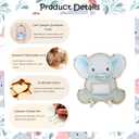 Elephant Baby Shower Decorations,Boy Baby Shower Guest Book Alternatives with Elephant Pen,Photo Frame and 60 Heart Wood Slices for 60 Guests,Gender Reveal Decorations