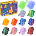 12PCS 3D Printed Dragon Eggs for Easter Basket Stuffers, Mystery Dragon Inside Egg, Articulated Fidget Toys for Kids Birthday Party Favors, for Boys Girls