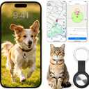 Smart GPS Tracker for Dogs|mini Easy to use Cat GPS Tracker|Waterproof and Drop-Proof|Real-time GPS Tracker Smart Alarm pet Tracker|Extra Long Battery Life of 730 Day|No Subscription (Android & iOS)