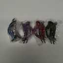 French Concord Curved Acrylic Hair Clips - 4Pcs Thick Flat Strong Hold Clips for Women (Crack Pattern: Blue/Green/Red/Purple)