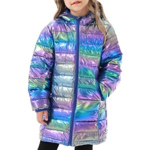 Cutemile Girls Winter Jacket Long Puffer Coat Water Resistant with Hooded,  Size 10-11 Years