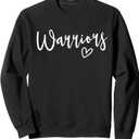 Team Spirit School Mascot Co. Warriors Women's High School Sports Sweatshirt - Black, Small