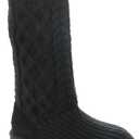 UGG Women's Classic Cardi Cabled Knit Fashion Boot, Black, 8