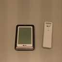 Indoor Outdoor Thermometer Wireless Weather Station, Temperature Humidity Monitor Battery Powered Inside Outside Thermometers with 330ft Range Remote Sensor and Backlight DisplayMetal Black