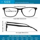 6 Pack Reading Glasses for Women Men, Spring Hinge Eyeglasses Blue Light Blocking Anti Eyestrain Computer Readers