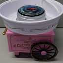 Nostalgia Vintage Cotton Candy Machine - Countertop Cotton Candy Maker With 2 Reusable Cones & 1 Sugar Scoop - Use Hard Candy or Sugar to Create Fluffy, Delicious Treats in Minutes-Pink