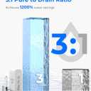 Waterdrop G3P800 Reverse Osmosis System, 800 GPD Fast Flow, NSF/ANSI 42 & 53 & 58 & 372 Certified, 3:1 Pure to Drain, Tankless Under Sink RO Water Filter System, LED Purifier, Smart Faucet