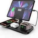 Wireless Charger 4 in 1 for Apple Charging Station for iPhone 17 Pro Max/16/15 Series, AirPods Pro 2, iPad Stand, Watch Charger for iWatch Series 10/9/8, Wireless Charging Station for Multiple Devices