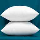 Set of 2 100% Cotton Fabric Plump Throw Pillow Inserts, Down Alternative Decorative Couch Pillow Inserts, 20 X 20 Inches