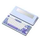 ELECFOX MK INKY75 Mechanical Keyboard with Full Aluminum Wireless Mechanical Gaming Keyboard, 75% Layout Mechanical Keyboard BT/ 2.4G/ USB-C, Hot Swappable, Creamy Sounding, RGB/ PP/ 4000mAh(Blue)