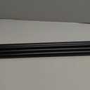 OLV Black Double Curtain Rods for Windows 72 to 144 Inch(6 to 12 Feet),1 Inch Adjustable Dual Curtain Rod, Heavy Duty Double Drapery Pole with End Cap Design for Living Room, Bedroom, Farmhouse