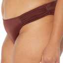 Amazon Essentials Women's Side Tab Bikini Swimsuit Bottom (Medium, Deep Brown)