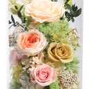 lovenfold Flowers for Delivery Preserved Flowers Rose in Glass Dome,Champagne Rose Forever Flowers Birthday Gifts for Women Mom Grandma Friend Gifts for Her,Home Decor