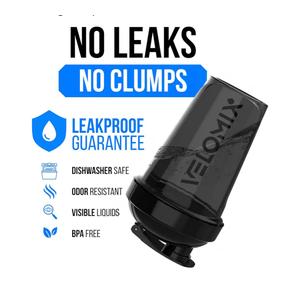 VELOMIX -1 PACK- 20 oz Protein Shaker Bottle for Protein Mixes - 1x Wire Whisk | Leak Proof Shaker Cup for Protein Shakes| Stackable Protein Shaker Bottle | Dishwasher Safe (BLACK)
