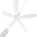 28" AC 110V Portable Ceiling Fan with Remote Control Timing 3 Speed, Plug in Ceiling Fan Hanging Fan for Gazebo Camping RV Tent Home Room Outdoor Indoor