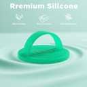 Magnetic Phone Grip Holder Compatible with MagSafe, Ultra Thin Silicone Finger Loop Ring Magnetic Grips for Back of Phone for iPhone Pro Max/Plus/16/15/14/13/12 Series, Emerald Green+Sparkle