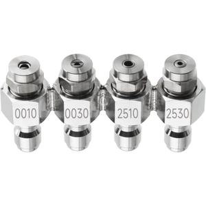 M MINGLE 4 in 1 Pressure Washer Nozzle, Downstream Soft Wash Nozzle Kit, All Metal 4 Way Washing Tip Holder, 1/4" Quick Connect for House Wash Gutter Cleaning