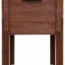 Backyard Expressions Rustic Wooden Patio Cooler with Bottle Opener & Drain Plug – Outdoor Beverage Cooler for Deck, Porch, Patio & Backyard Entertaining (57 Qt American Flag)