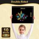 10 Pcs Black Poster Board 22" x 28" Paper Bulk, ROOKEA 250 GSM Vision Poster Boards for School Arts Craft Projects Presentations Drawing Scrapbooking Blank Graphic Display