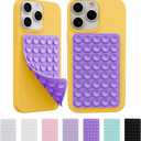 2 Pack Silicone Octo Cup Buddy Sticky Grip Holder for Cellphone, Silicone Suction Cup Phone Case Mount Double Sided, Hands-Free Phone Accessories Strong Grip Holder for Selfie and Video (Dark Purple)