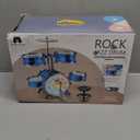 Kids Drum Set for Toddlers with 5 Jazz Drum Kit & Lights (Vibrating-Controlled) & Alloy, Musical Instruments Toys, Boys Gifts for Aged 1-3 3-5