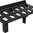 G GOOD GAIN Fireplace Grate 17 inch - Wood Stove Grates Heavy Duty | Fireplace Log Holder | Firewood Log Burning Wrought Iron Rack | Fire Pit Tray for Indoor Chimney Hearth & Outdoor Kindling Tool