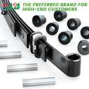 10L0L Heavy Duty Golf Cart Rear Leaf Spring Kit - 4-leaf Spring with Bushings & Sleeves for EZGO TXT Golf Cart 1995-2013