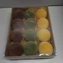 Christmas Ornaments Set of 12, 3.15" Flocked Velvet Balls with Hand Painted Designs, Elegant Christmas Tree Decorations in Gift Box (Brown&green)